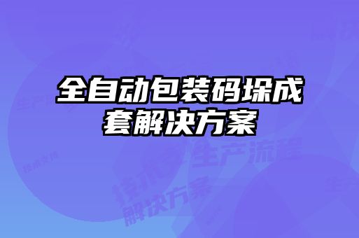 全自動包裝碼垛成套解決方案