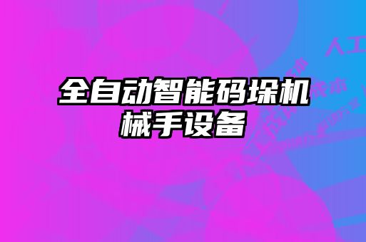 全自動(dòng)智能碼垛機(jī)械手設(shè)備