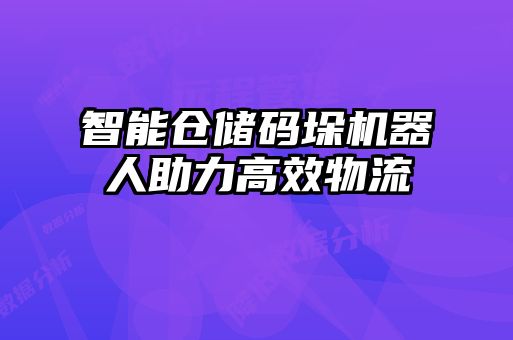 智能倉儲碼垛機器人助力高效物流