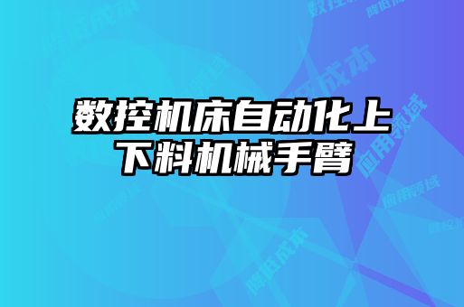 數控機床自動化上下料機械手臂