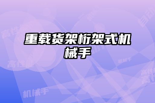 重載貨架桁架式機械手