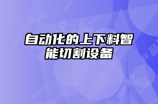 自動化的上下料智能切割設備