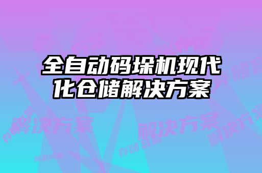 全自動碼垛機現代化倉儲解決方案