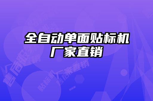 全自動單面貼標機廠家直銷