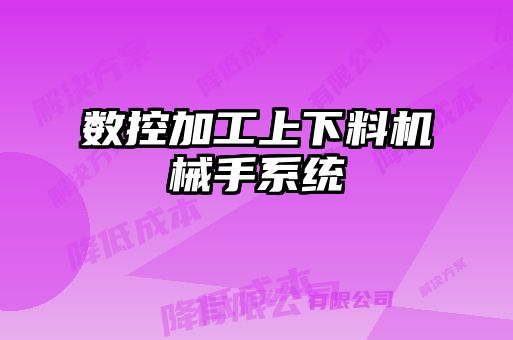 數控加工上下料機械手系統