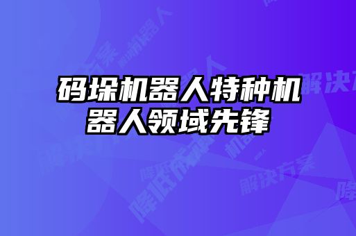 碼垛機器人特種機器人領域先鋒