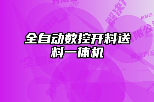 全自動數控開料送料一體機