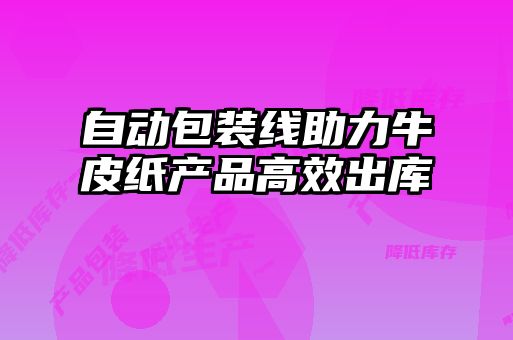 自動包裝線助力牛皮紙產品高效出庫