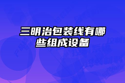 三明治包裝線有哪些組成設備