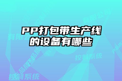 PP打包帶生產線的設備有哪些