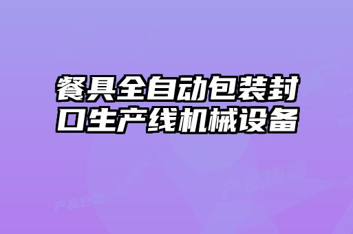 餐具全自動包裝封口生產線機械設備