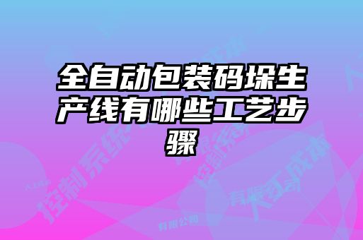 全自動包裝碼垛生產線有哪些工藝步驟