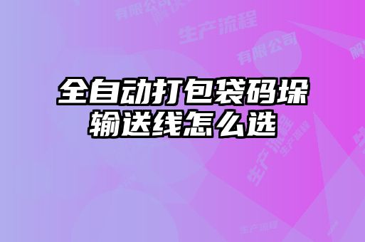 全自動打包袋碼垛輸送線怎么選