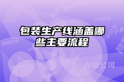 包裝生產線涵蓋哪些主要流程