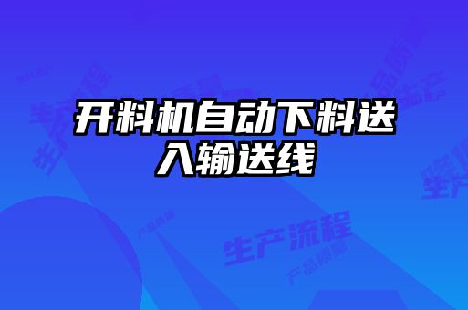 開料機(jī)自動下料送入輸送線